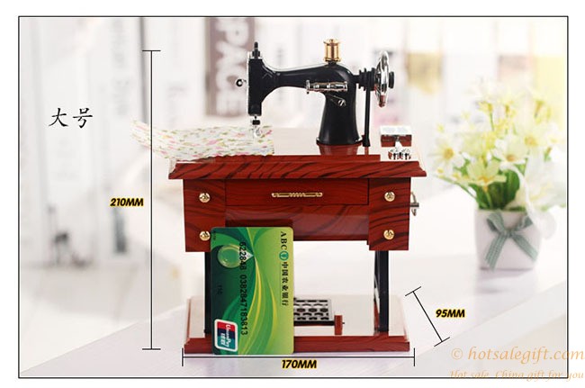 hotsalegift sewing machine model classical music boxes 12