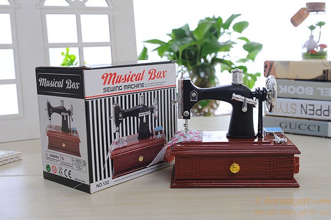 hotsalegift sewing machine model classical music boxes 15