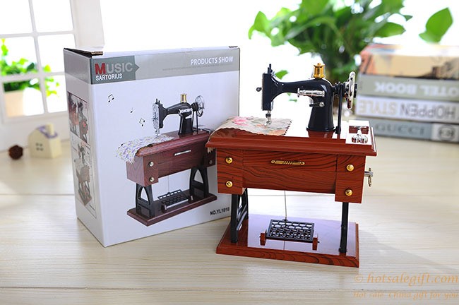 hotsalegift sewing machine model classical music boxes 2