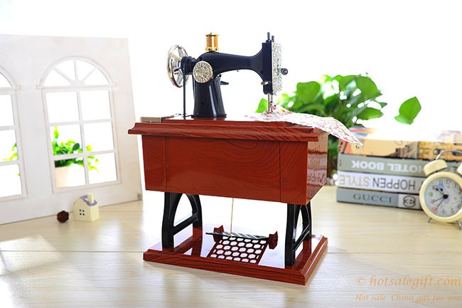 hotsalegift sewing machine model classical music boxes 3
