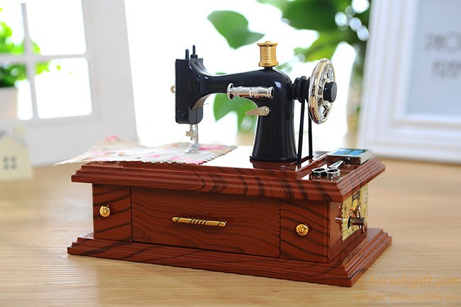hotsalegift sewing machine model classical music boxes 7