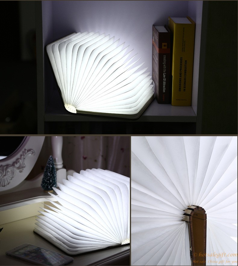 hotsalegift 360 rotating usb charging folding book light led book light 7