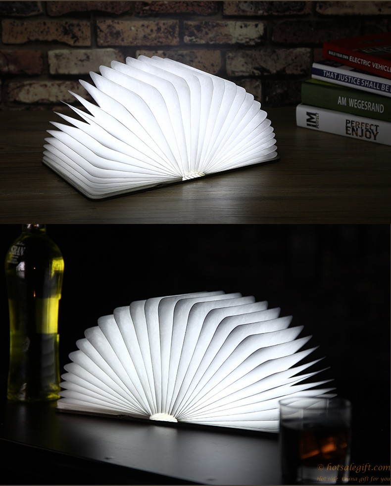 hotsalegift 360 rotating usb charging folding book light led book light 8