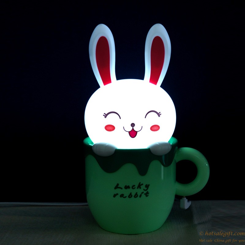 hotsalegift cartoon lucky rabbit led nightlight usb light 1