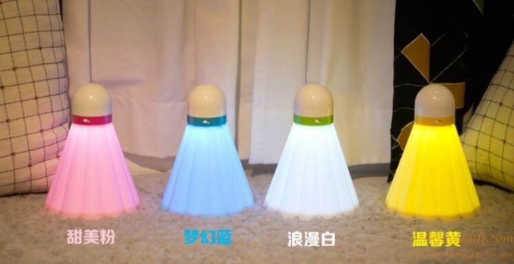 hotsalegift creative badminton nightlight led energy saving lamp night light usb charging 6