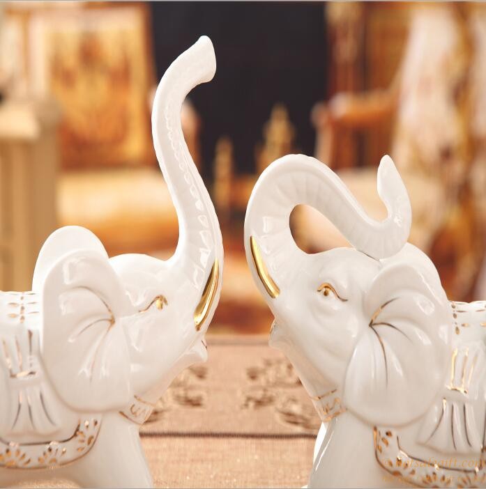 hotsalegift household ceramic elephant ornaments crafts wedding 2