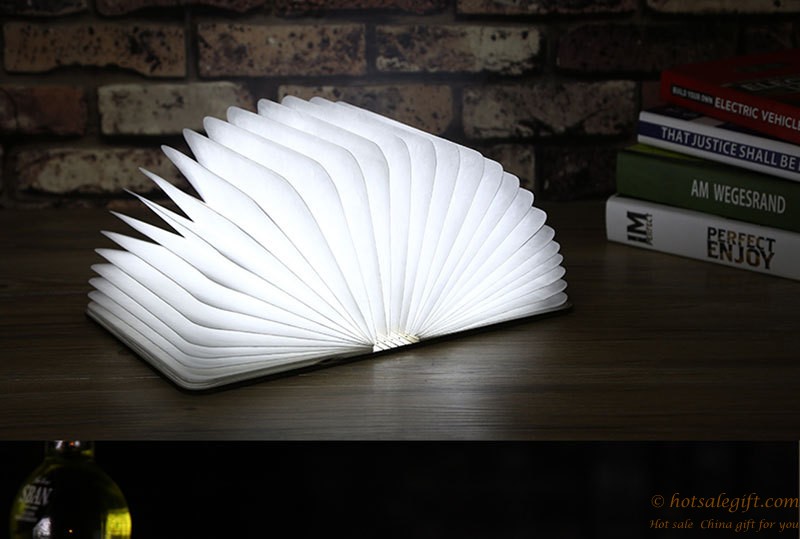 hotsalegift led night light book folding flip miniusb bedside lamp 2