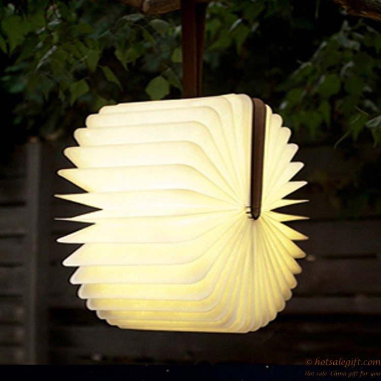 hotsalegift led night light book folding flip miniusb bedside lamp 9