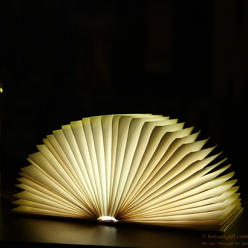 hotsalegift led night light book folding flip miniusb bedside lamp