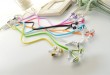 Luminous metal zipper earphone headset with high-quality 3D surround wire call