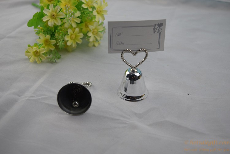 hotsalegift creative heartshaped bell card holder wedding favor 2