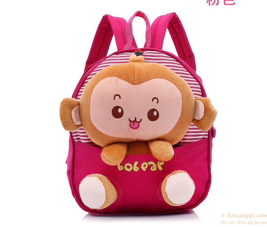 hotsalegift cute cartoon monkey kids schoolbag 7