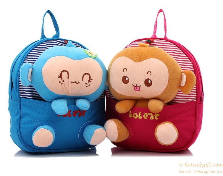 hotsalegift cute cartoon monkey kids schoolbag