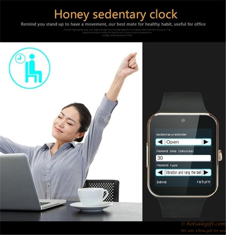 hotsalegift smartwatch pedometer monitoring sleep sedentary reminder camera iphone samsung galaxy 5