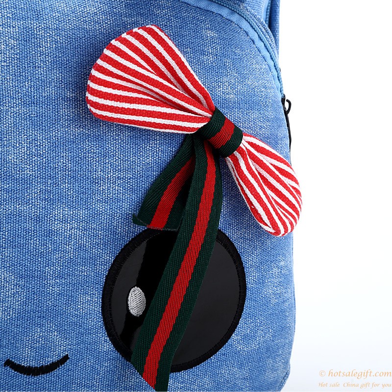 hotsalegift students canvas shoulder bag cute bow bunny schoolbag 9