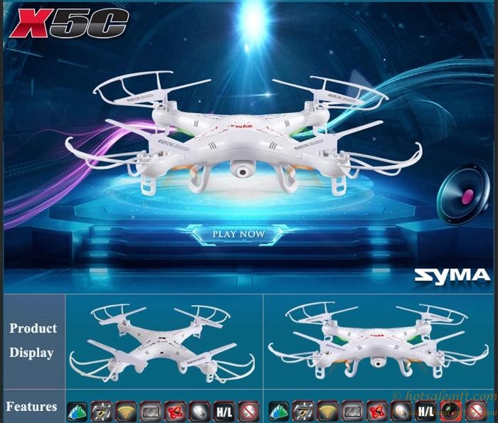 hotsalegift 24ghz 4 channel 6axis gyro rc quadcopter drone bnf hd camera 5