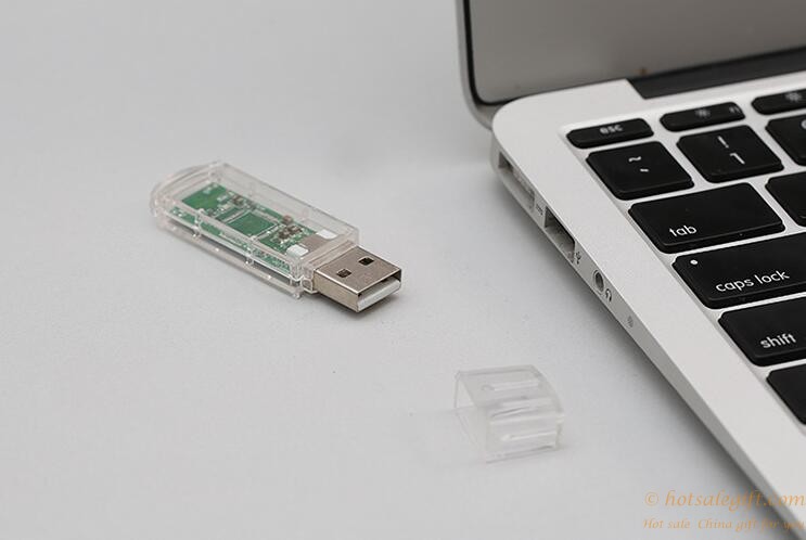 hotsalegift creative transparent oem plastic disk usb flash drive laptop 1