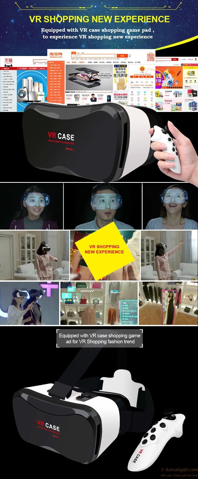 hotsalegift design vr case 5 headmounted virtual reality glasses game controller 27