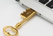 Golden creative portable key design USB flash memory