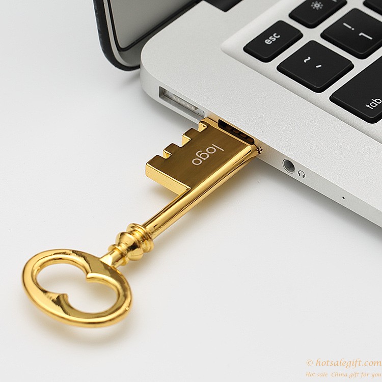 hotsalegift golden creative portable key design usb flash memory