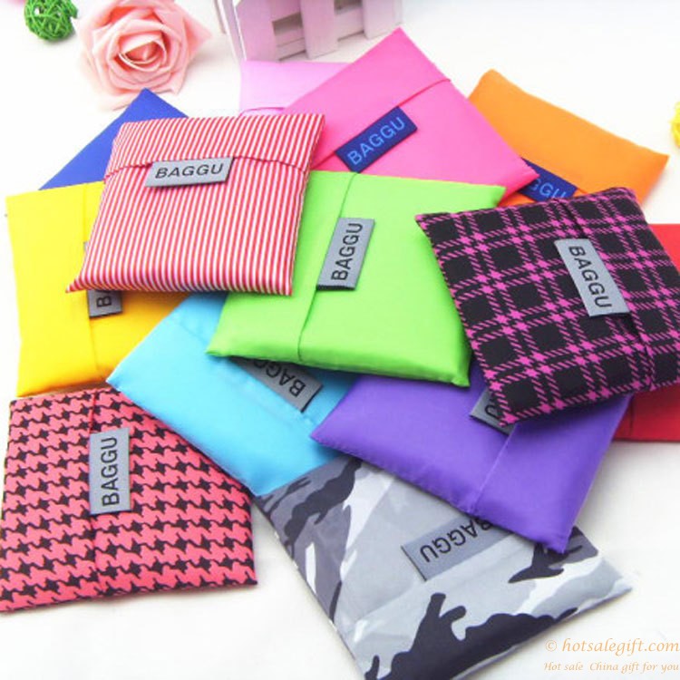 hotsalegift creative folding square shopping bag polyester reusable shopping bags 1