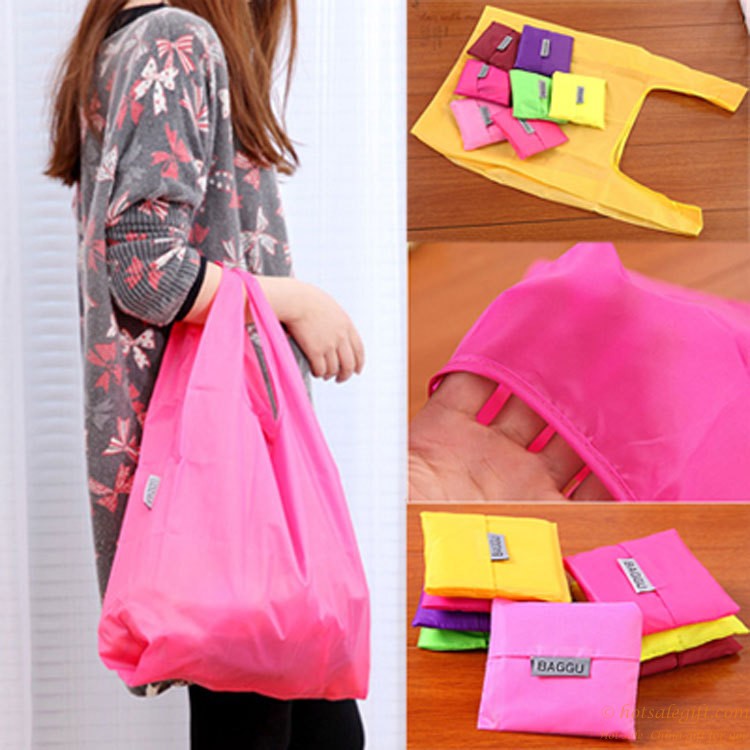 hotsalegift creative folding square shopping bag polyester reusable shopping bags 5