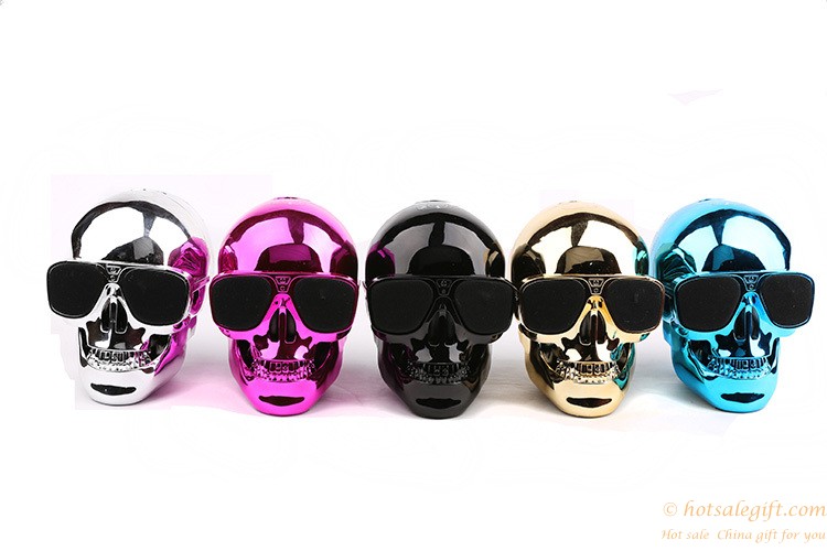 hotsalegift creative wireless bluetooth speaker skull subwoofer nfc bluetooth stereo mini speaker 3