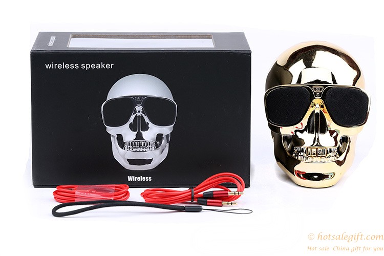 hotsalegift creative wireless bluetooth speaker skull subwoofer nfc bluetooth stereo mini speaker 4