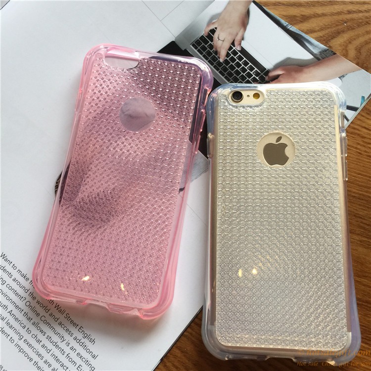 hotsalegift cute design diamond pattern transparent silicone phone case iphone 66 2