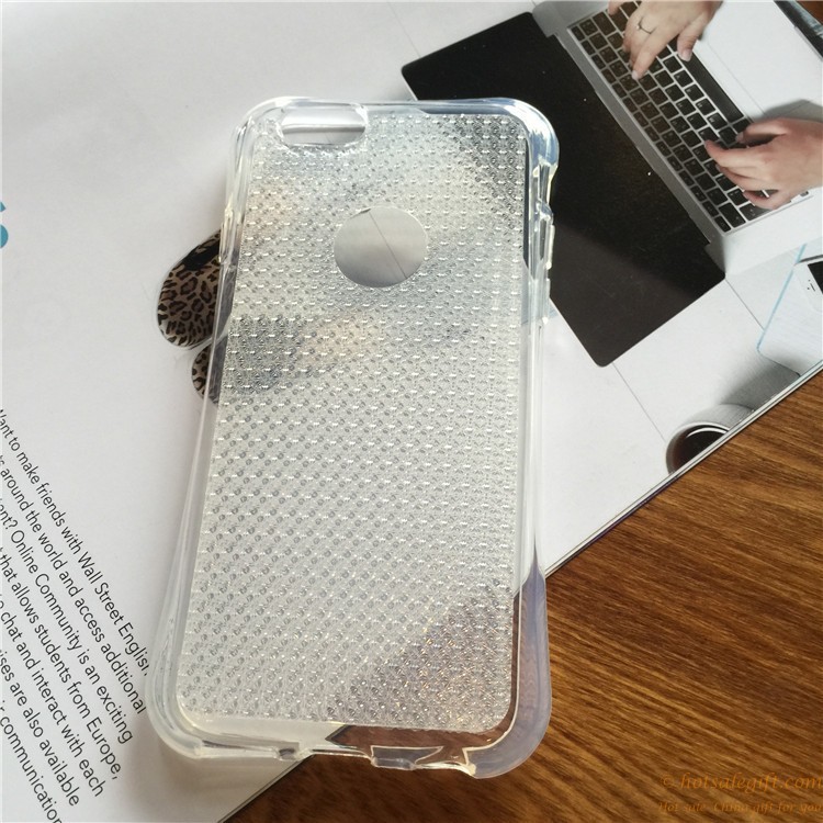 hotsalegift cute design diamond pattern transparent silicone phone case iphone 66 4