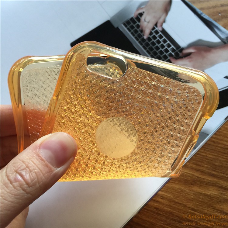 hotsalegift cute design diamond pattern transparent silicone phone case iphone 66 6