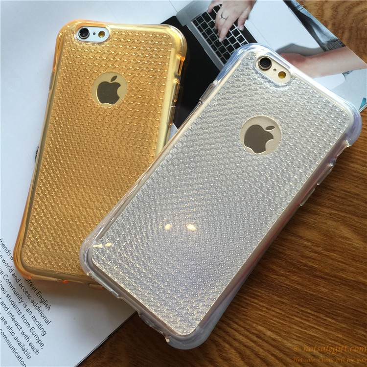 hotsalegift cute design diamond pattern transparent silicone phone case iphone 66