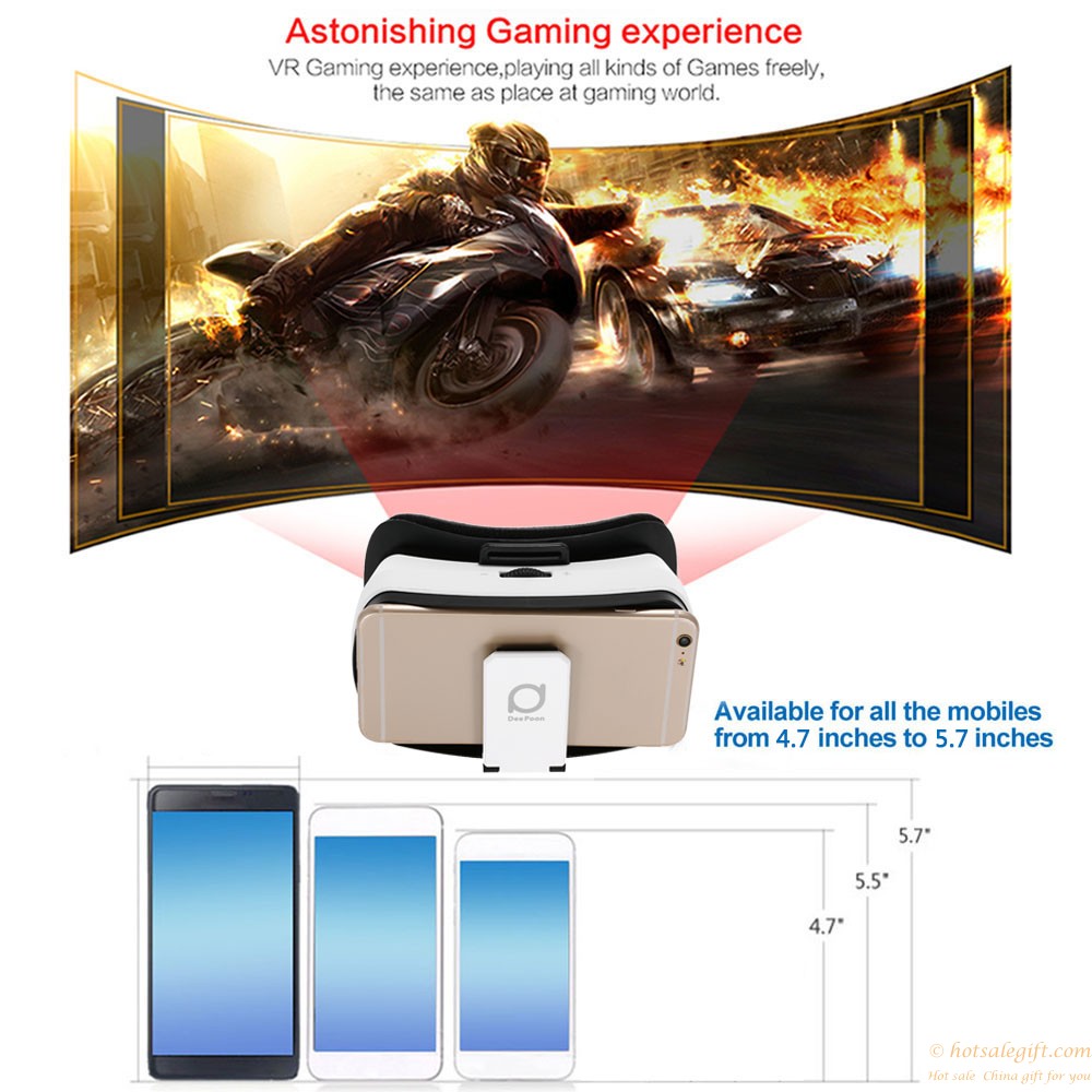 hotsalegift deepoon v3 vr glasses immersive 3d virtual reality helmet imax game experience 3560 inch smartphones 14