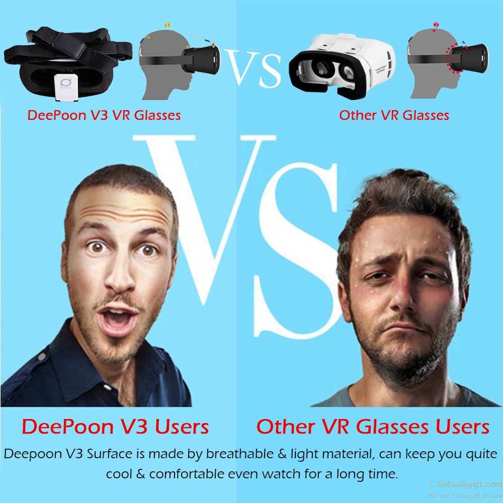 hotsalegift deepoon v3 vr glasses immersive 3d virtual reality helmet imax game experience 3560 inch smartphones 19