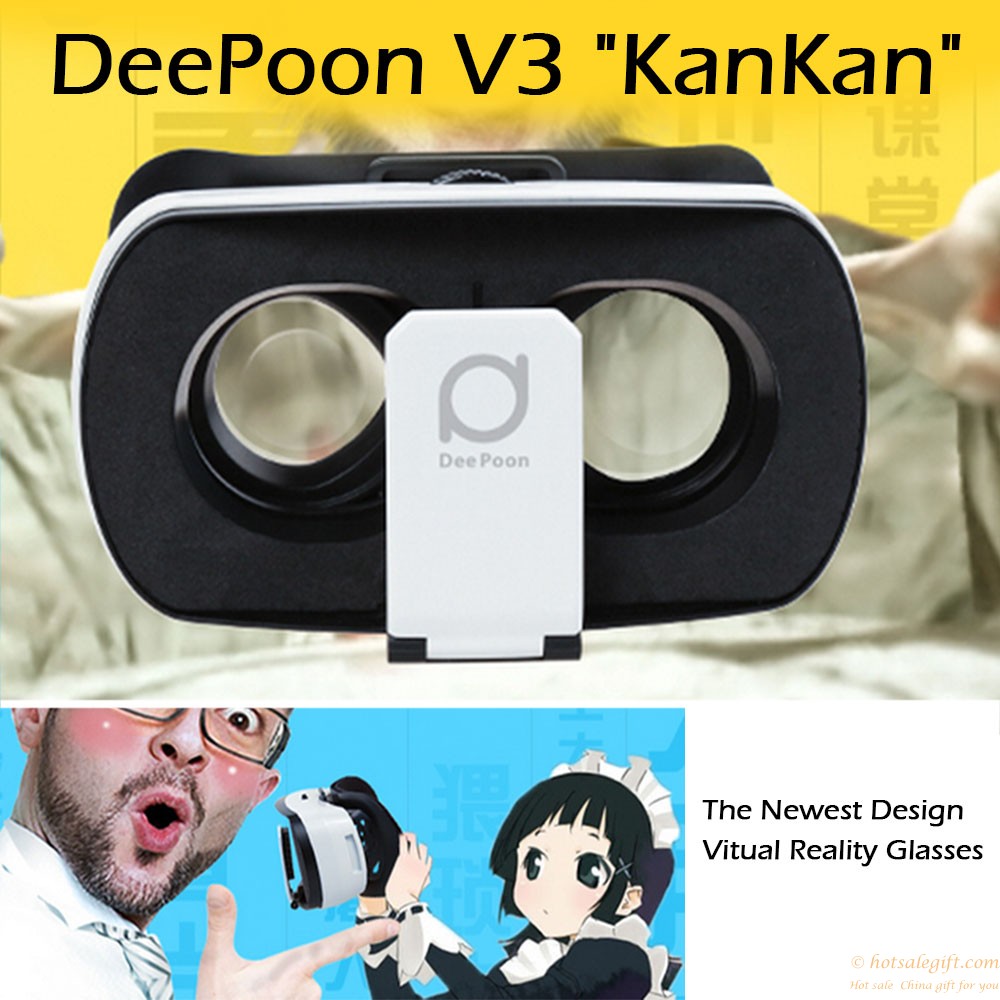 hotsalegift deepoon v3 vr glasses immersive 3d virtual reality helmet imax game experience 3560 inch smartphones 3
