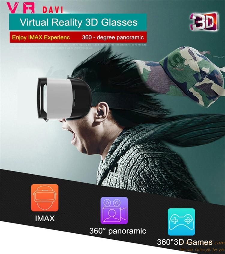 hotsalegift vr davi virtual reality 3d video games glasses helmet bluetooth remote controller 9