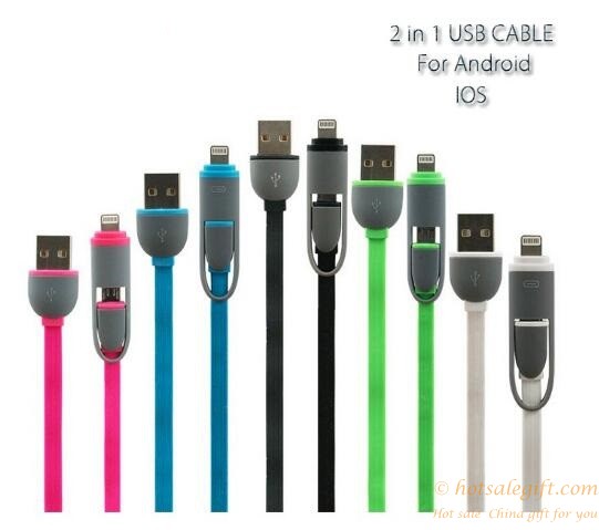 hotsalegift 2 1 retractable usb cable data charger cable samsung iphone android 1