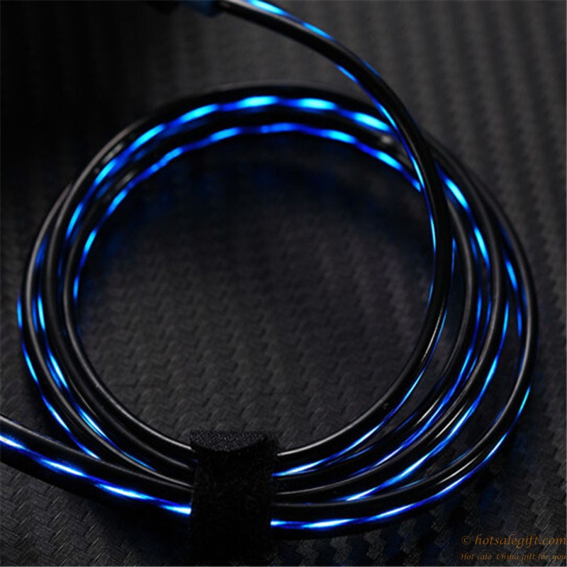 hotsalegift brilliant flowing stream led light micro usb charger data sync cable 5