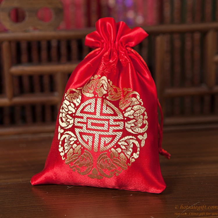 hotsalegift chinese style brocade wedding candy bags 3