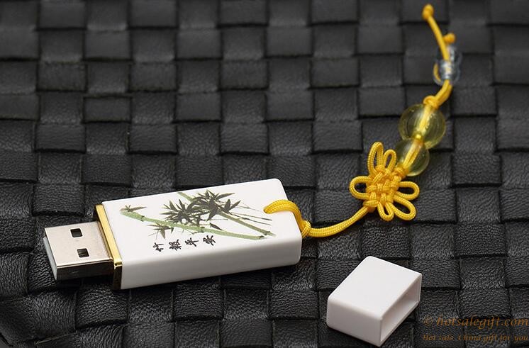 hotsalegift chinese style ceramic bamboo usb flash drive usb memory 2