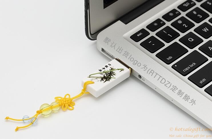 hotsalegift chinese style ceramic bamboo usb flash drive usb memory