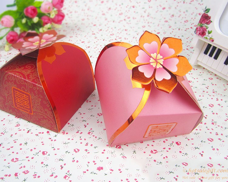 hotsalegift chinese style sakura square wedding candy box 2