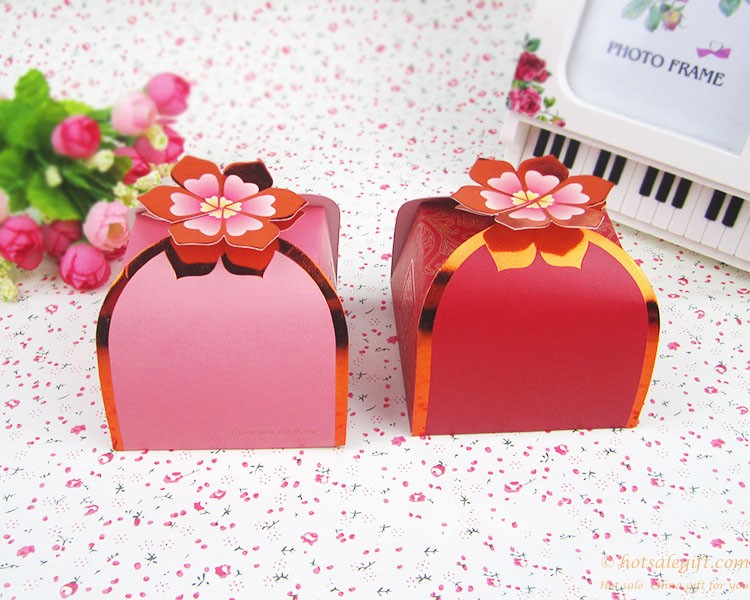 hotsalegift chinese style sakura square wedding candy box 3