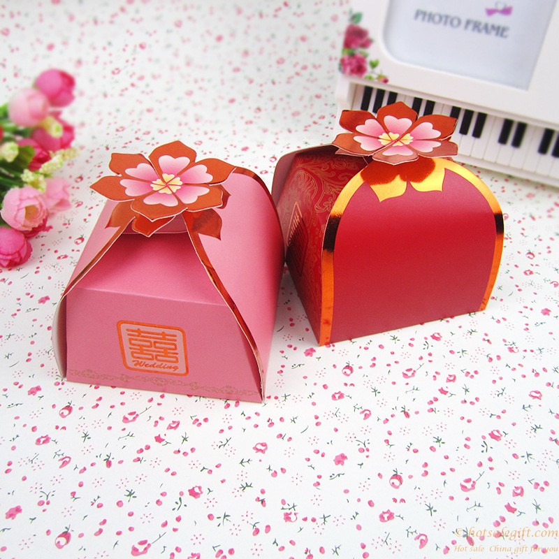 hotsalegift chinese style sakura square wedding candy box 6