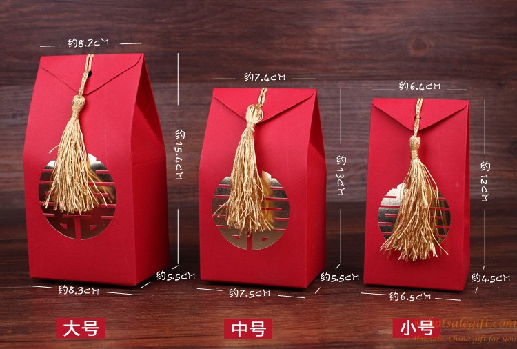 hotsalegift chinesestyle bronzing wedding candy box fukubukuro lucky bag 5