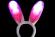 Vánoční dárek pro děti světelný vycpané zvíře králičí uši čelenka