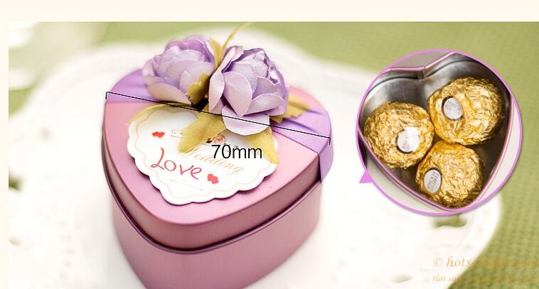 hotsalegift creative heartshaped metal wedding candy box 3