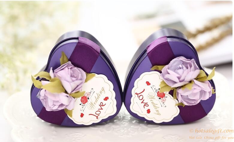hotsalegift creative heartshaped metal wedding candy box 5