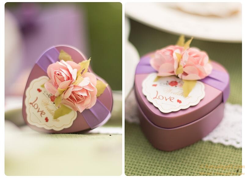 hotsalegift creative heartshaped metal wedding candy box 7
