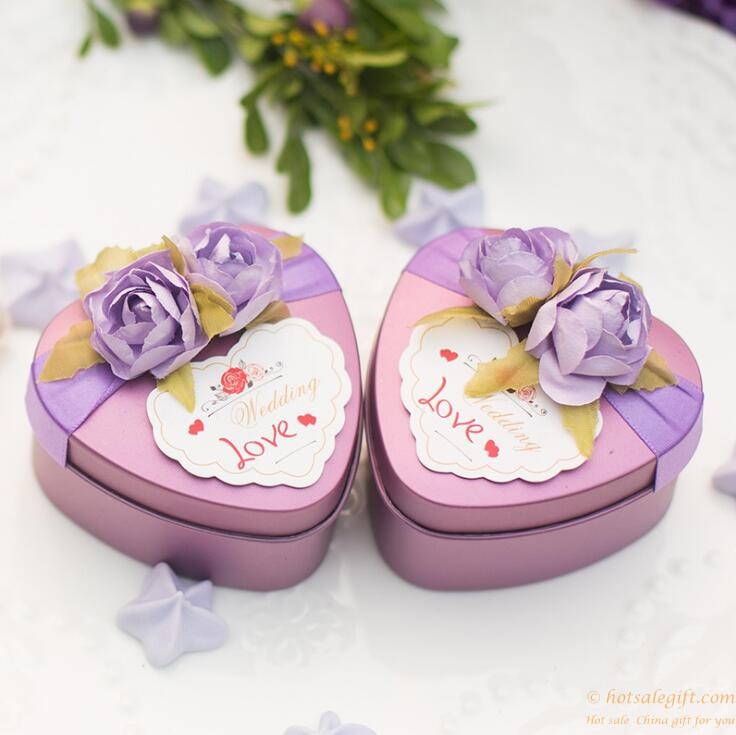 hotsalegift creative heartshaped metal wedding candy box